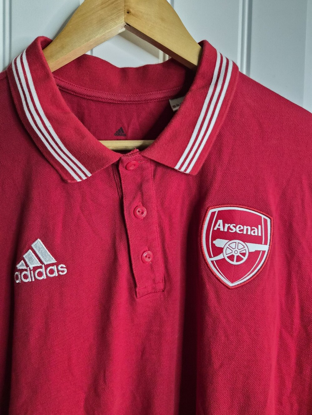 XL Arsenal Adidas Polo Red Soccer Futbol Casual England London Travel UK Party